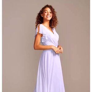 David’s Bridal Celebrate DB Studio Elegant Lavender Bridesmaid Dress, Size 18